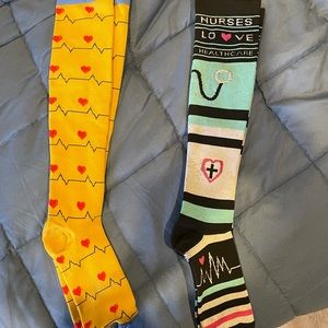 Pair of compression nurse socks